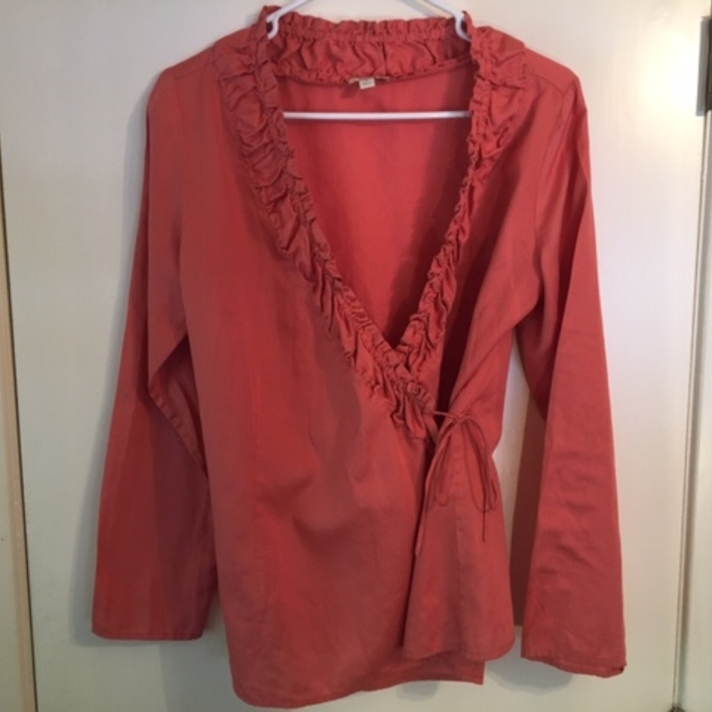 J. Jill Long Sleeve Wraparound Blouse